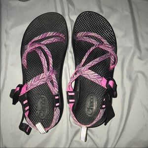 Pink & Purple Chevron Chacos